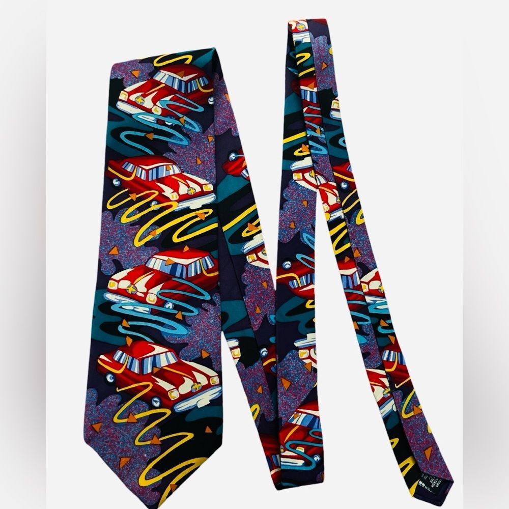 Vintage Beatles Silk Neck Tie Drive My Car Colorful Music Fan Gift